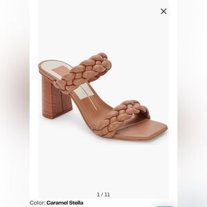 Paily Heels Caramel Stellah Braided Block Heel Sandals